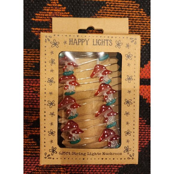 20 Mini LED Mushroom String Lights 6.25ft By Natural Life - Picture 5 of 5